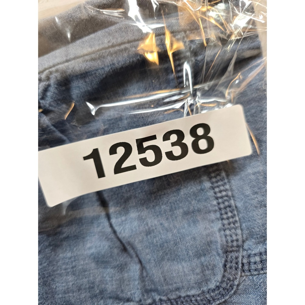 St. John's Bay Bermuda Shorts Womens 14 Blue Cotton Mid Rise Cargo Chambray NEW - Picture 7 of 7